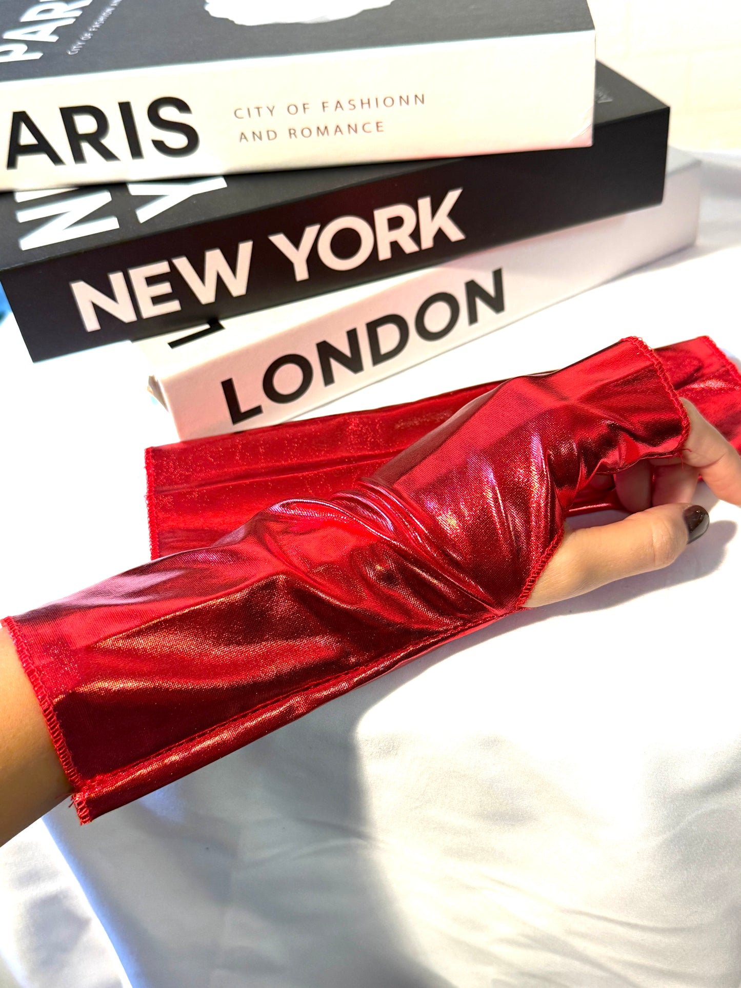 Manicotti in pelle metallizzati